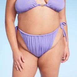 Women's Side-Tie Extra Cheeky High Leg Lurex Plisse Textured Bikini Bottom - Wild Fable™ Purple 7 Women's Side-Tie Extra Cheeky High Leg Lurex Plisse Textured Bikini Bottom - Wild Fable™ Purple -Wild Fable Shop GUEST e2d3c877 652a 4d70 b2aa bc9b9795ed84