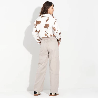 Women's Twill Utility Crop Shirt - Wild Fable™ 4 Women's Twill Utility Crop Shirt - Wild Fable™ - Image 2