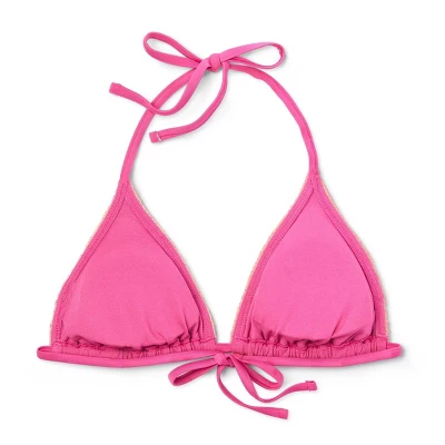 Women's Space Dye Crochete Triangle Bikini Top - Wild Fable™ Orange/Magenta 8 Women's Space Dye Crochete Triangle Bikini Top - Wild Fable™ Orange/Magenta - Image 6