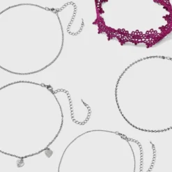 Lace Heart And Rose Cross Choker Necklace Set 5pc - Wild Fable™ Silver 5 Lace Heart And Rose Cross Choker Necklace Set 5pc - Wild Fable™ Silver -Wild Fable Shop GUEST ee600d60 5541 4fbf 9b81 e2d6d0a9b6f7