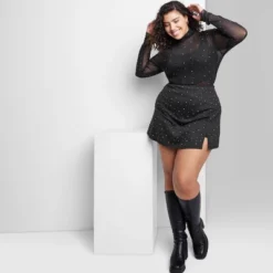 Women's Rhinestone Mesh Mock Turtleneck Top - Wild Fable™ -Wild Fable Shop GUEST f4c60f9d c05b 482a adfc 2e176c1b92d5