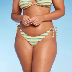 Women's Ribbed Extra Cheeky Extra High Leg Bikini Bottom - Wild Fable™ Blue/Green/Pink Striped 9 Women's Ribbed Extra Cheeky Extra High Leg Bikini Bottom - Wild Fable™ Blue/Green/Pink Striped -Wild Fable Shop GUEST f4d2aa09 f7d1 4446 9ff9 74042ff986f1