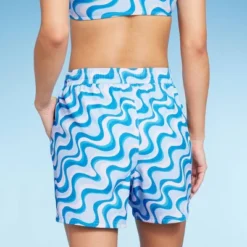 Women's 5" Board Swim Shorts - Wild Fable⢠Multi Blue Swirl Print
