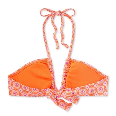 Women's U Bralette Multiway Bikini Top - Wild Fable™ Orange Tile Print 13 Women's U Bralette Multiway Bikini Top - Wild Fable™ Orange Tile Print - Image 11