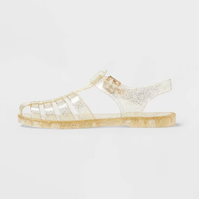 Women's Poppy Ankle Strap Jelly Sandals - Wild Fable™ Light Gold 3 Women's Poppy Ankle Strap Jelly Sandals - Wild Fable™ Light Gold