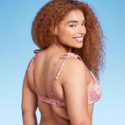 Women's Shoulder Tie Bralette Bikini Top - Wild Fable™ Peach Paisley Print 12 Women's Shoulder Tie Bralette Bikini Top - Wild Fable™ Peach Paisley Print -Wild Fable Shop GUEST f7e60990 c822 4be3 a76c c16ddfc7bad6