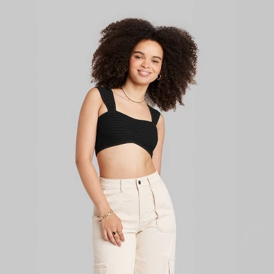 Women's Sweater Tiny Bra Top - Wild Fable™ 3 Women's Sweater Tiny Bra Top - Wild Fable™