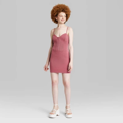 Women's Sleeveless Corset Mini Knit Bodycon Dress - Wild Fable™ 3 Women's Sleeveless Corset Mini Knit Bodycon Dress - Wild Fable™