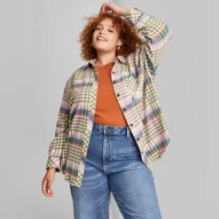 Women's Oversized Button-Down Flannel Shirt - Wild Fable™ Plaid -Wild Fable Shop GUEST fe98b6ae 1954 4974 a405 cee663c19945